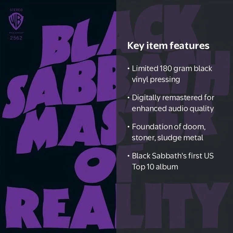 Rhino, Black Sabbath, Master Of Reality, Vinyl LP, Remastered