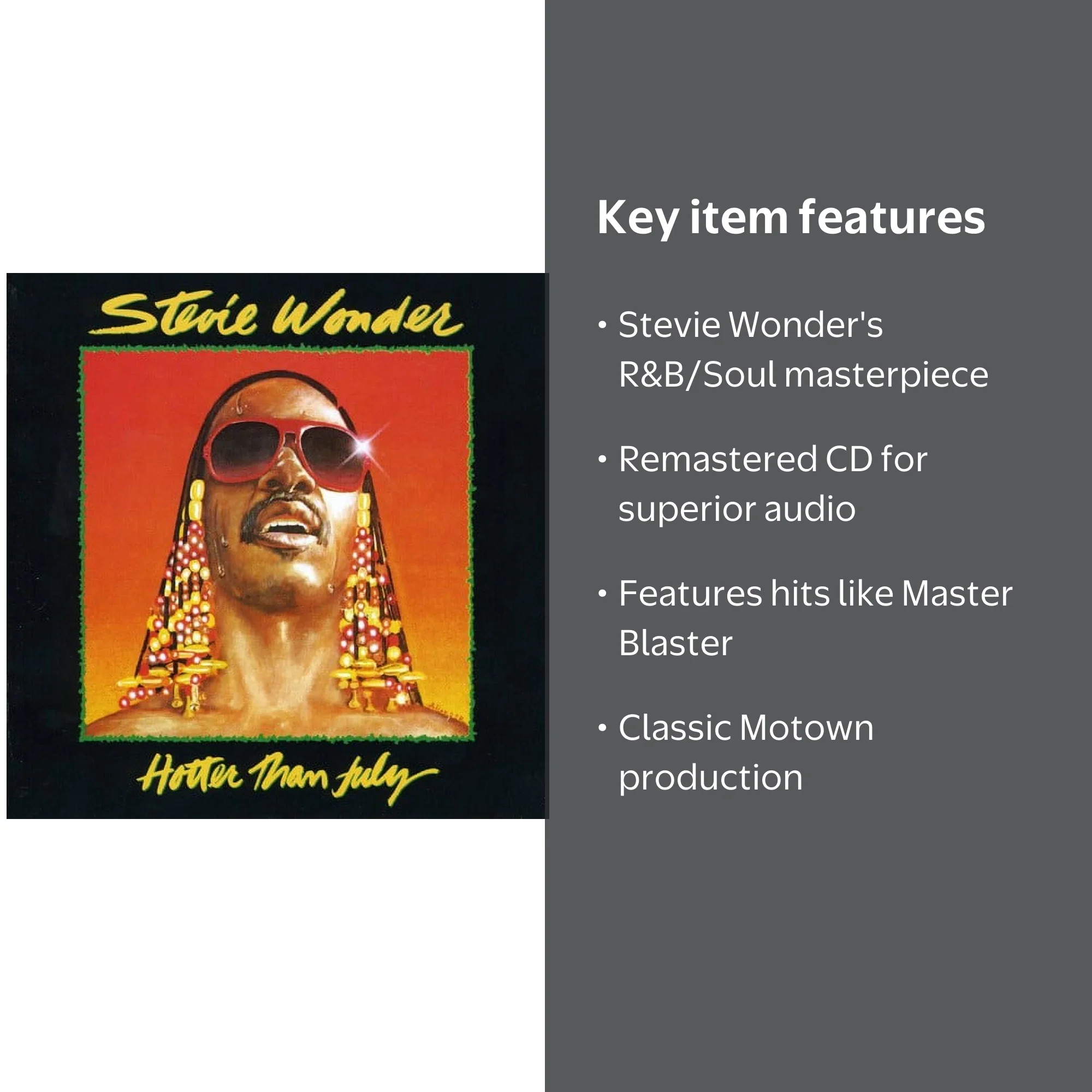 Stevie Wonder - Hotter Than July - Music & Performance - CD