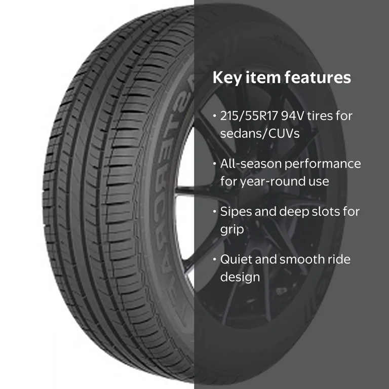 Mastercraft, Passenger Tire, All Season, 215/55R17 94V - Walmart.com