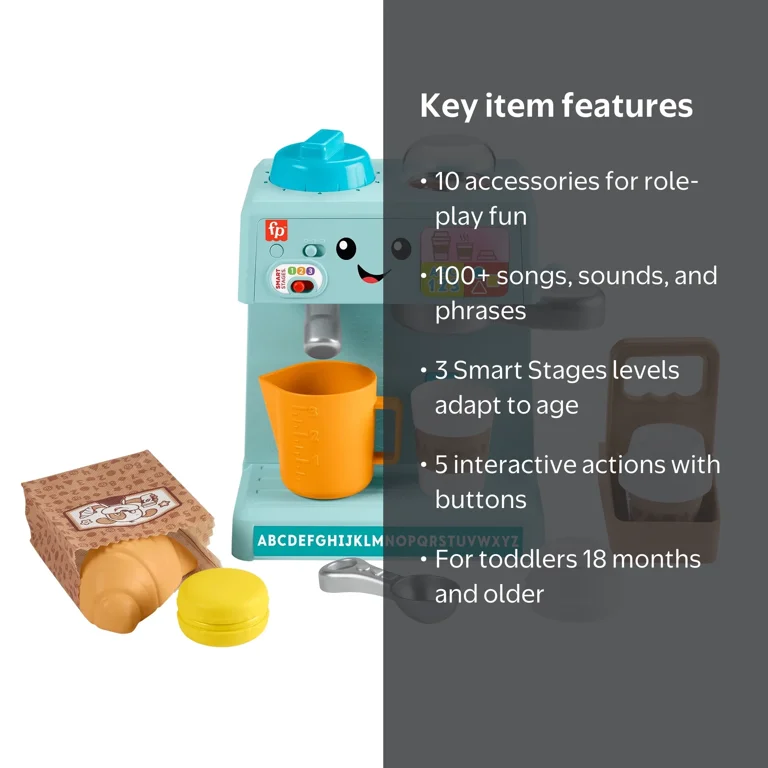 Free Shipping! Fisher-Price Learning Toy Coffee Café Toddler