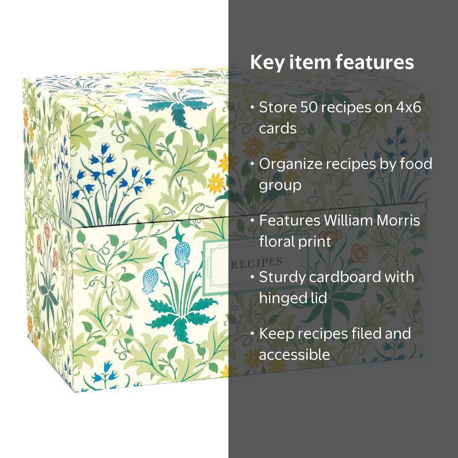 William Morris Recipe Box, Victoria & Albert Museum, Floral Print