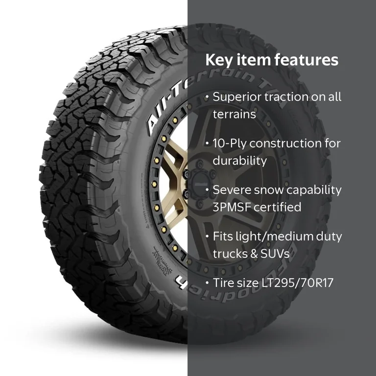 BFG All-Terrain T/A KO3 LT295/70R17 128/125S E - Walmart.com