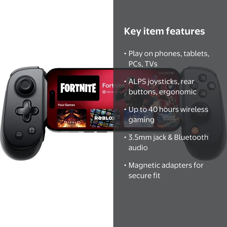 Backbone Pro Mobile Controller, USB-C, Wireless, Black, Universal