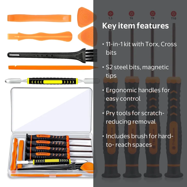 EEEkit Torx T6 T8 T10, 1.5 Cross Security Magnetic Screwdriver