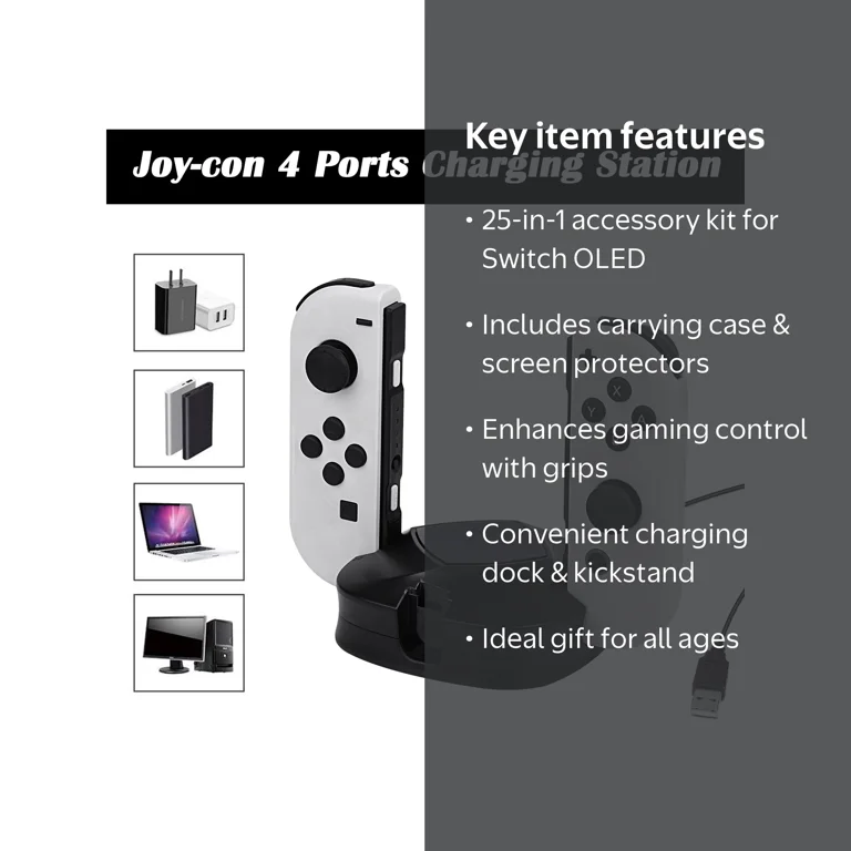 Nintendo Switch OLED 2021 Accessories Bundle with Carrying Case