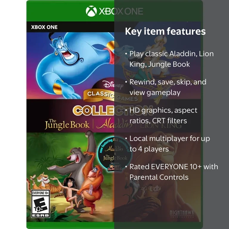 Free Shipping! Nighthawk Interactive Disney Classic Games