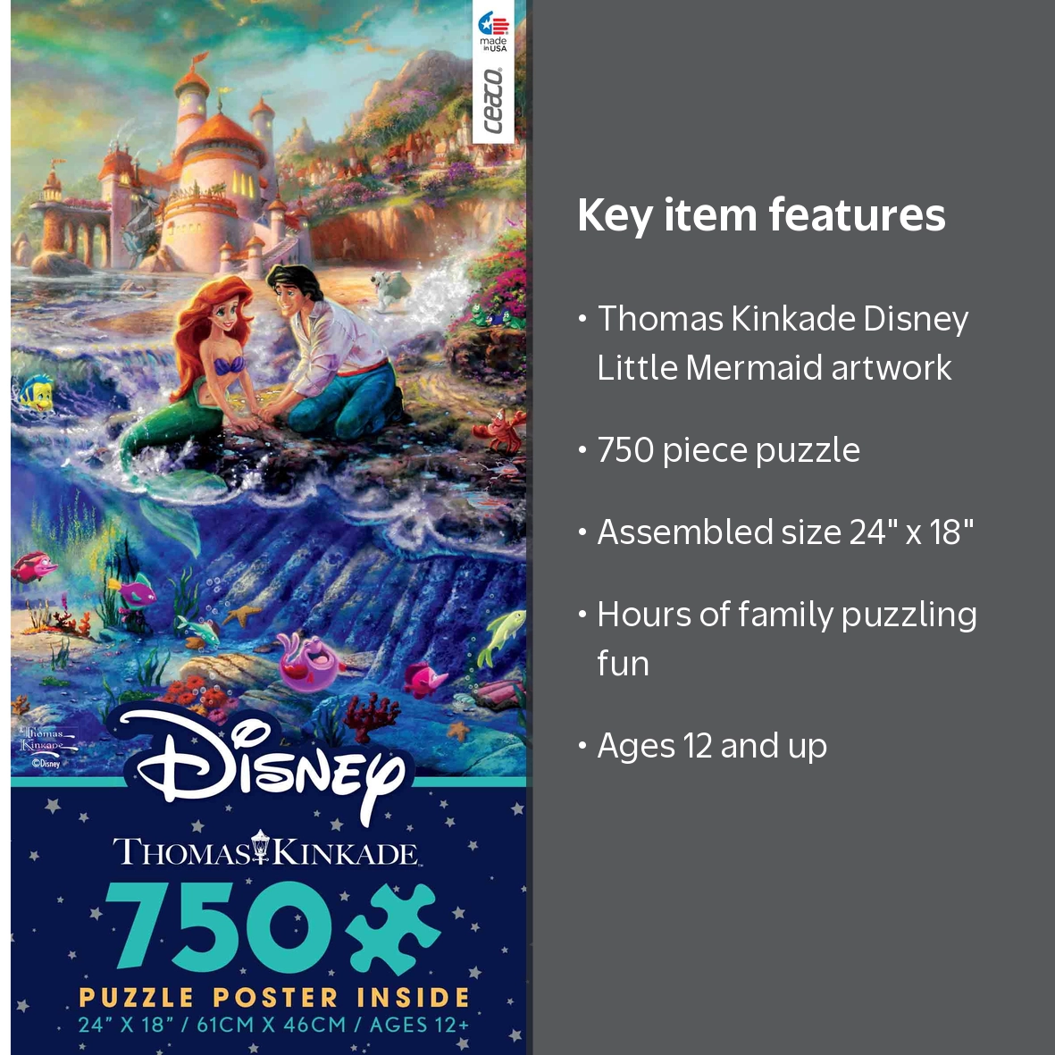 Ceaco - Thomas Kinkade Disney - The Little Mermaid - 750 Piece