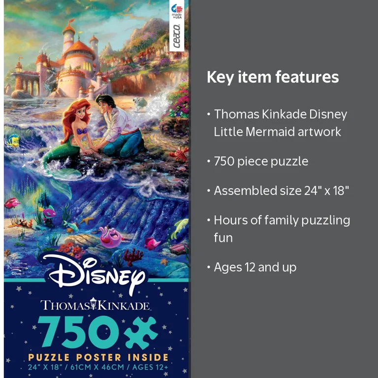 Ceaco - Thomas Kinkade Disney - The Little Mermaid - 750 Piece