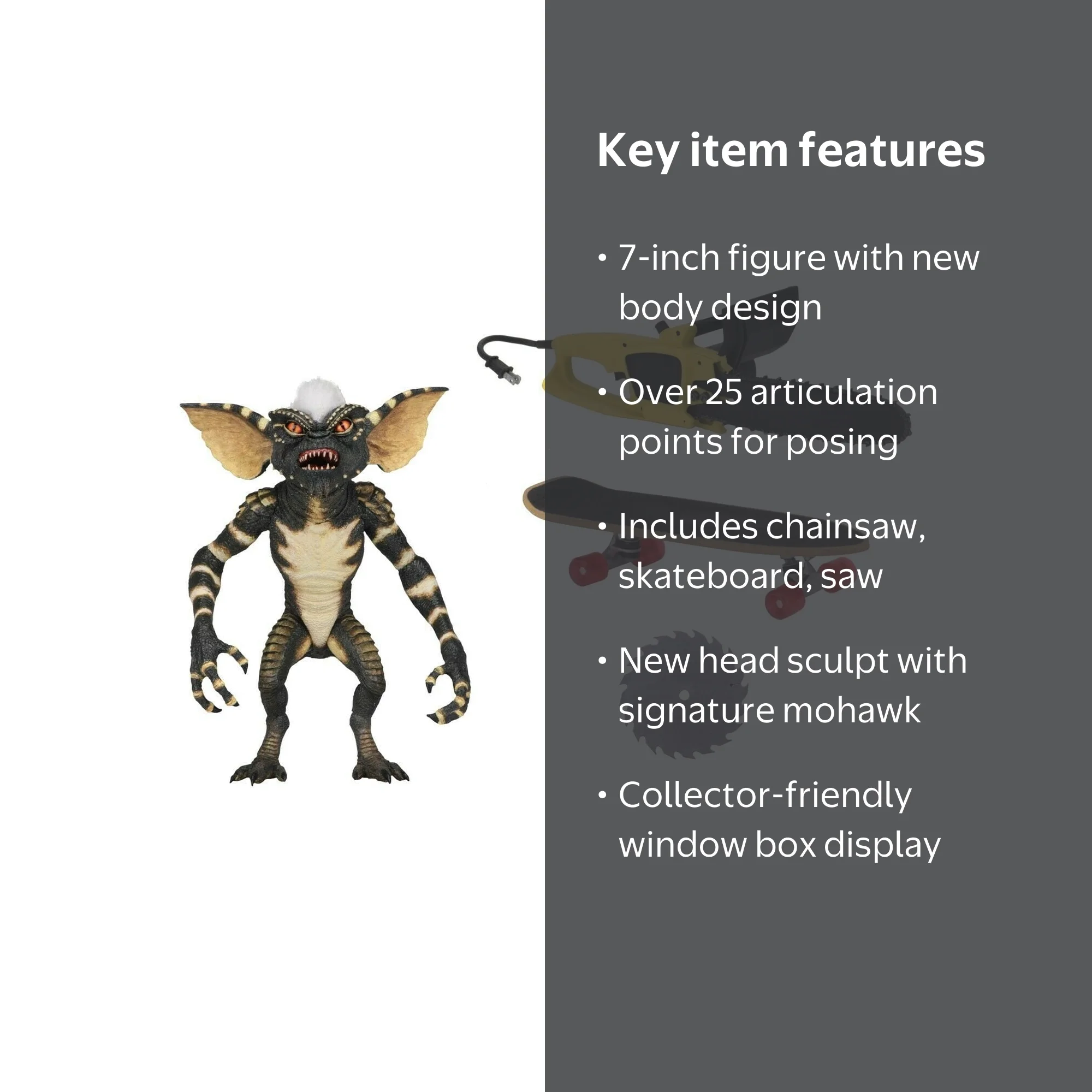 Gremlins Ultimate Stripe - 7” Articulated Horror Figurine from