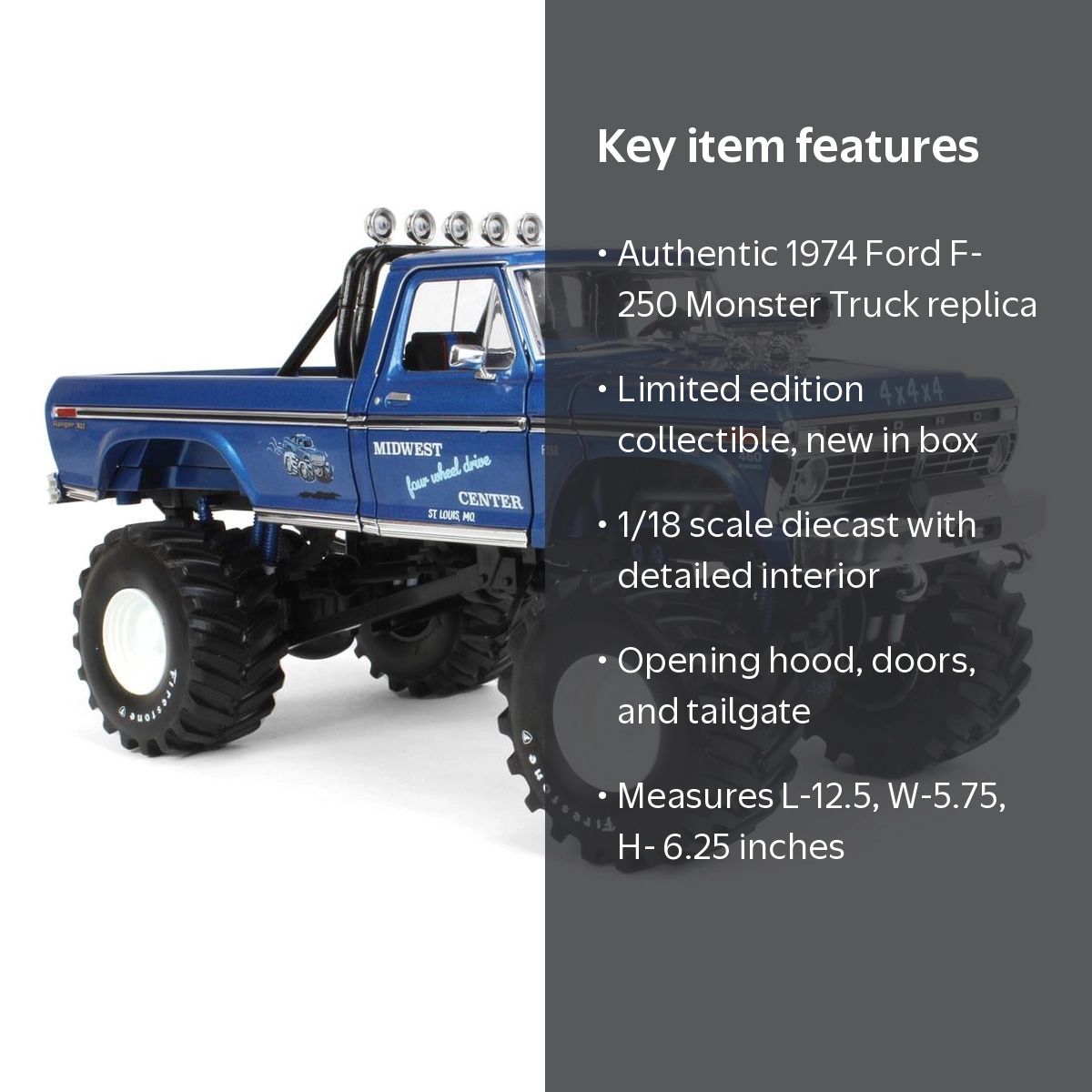 GreenLight Ford F-250 Ranger XLT Monster Truck, 1/18 - Walmart.com