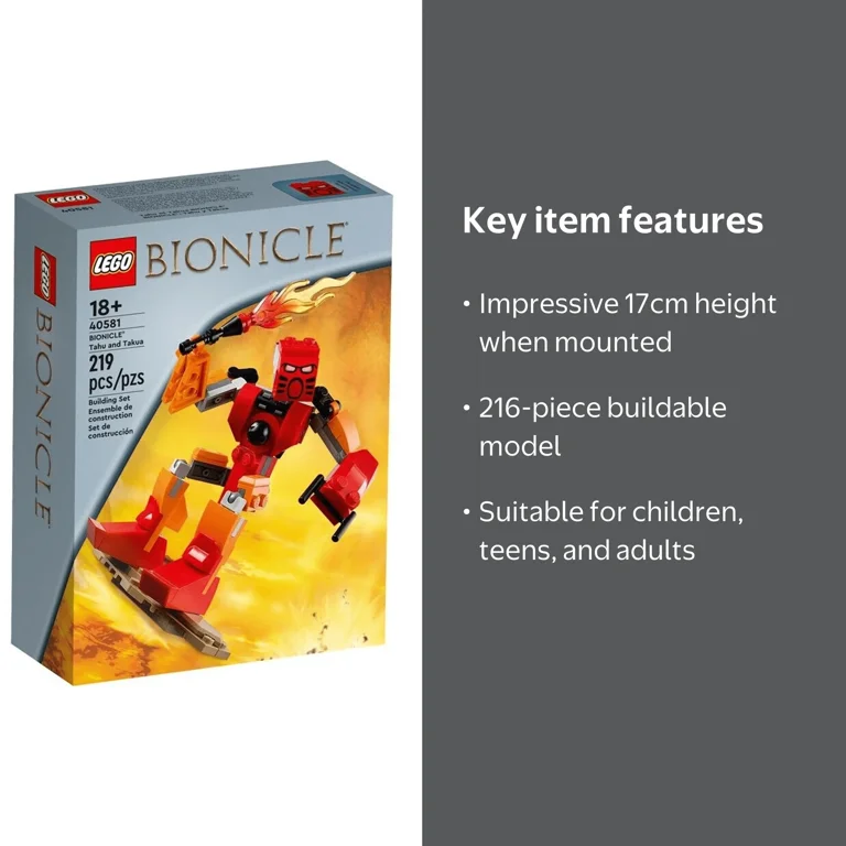 LEGO, Bionicle Figure, 40581 Tahu and Takua, NEW SEALED - Walmart.com