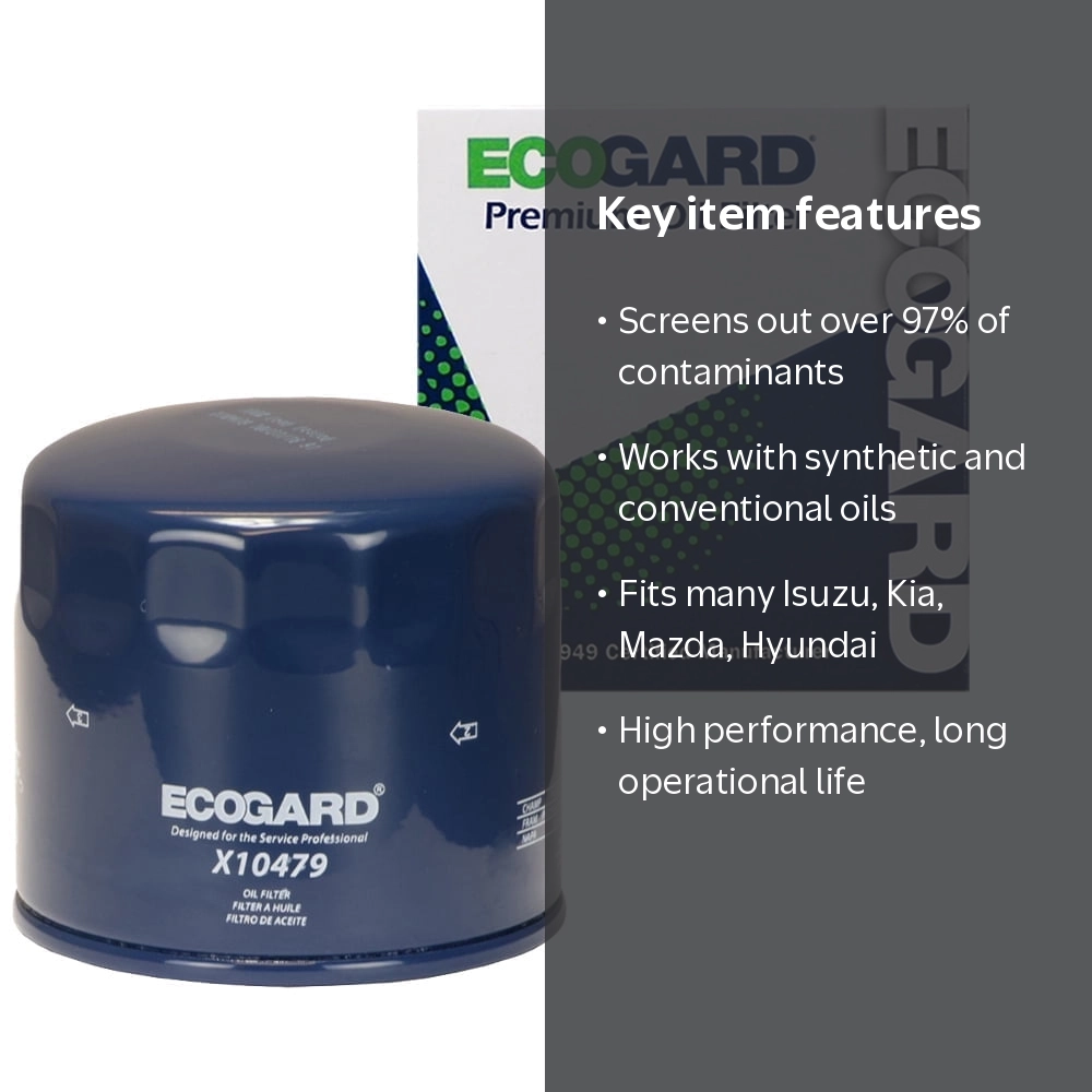 ECOGARD Oil Filter X10479 | Spin-On Engine Oil Filter for Vehicles