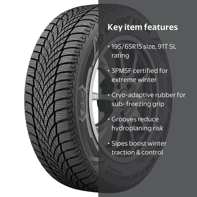 195/65R15 2023年式 Good year Goodyear WinterCommand Ultra 195/65R15 91T - Studless Winter Tire