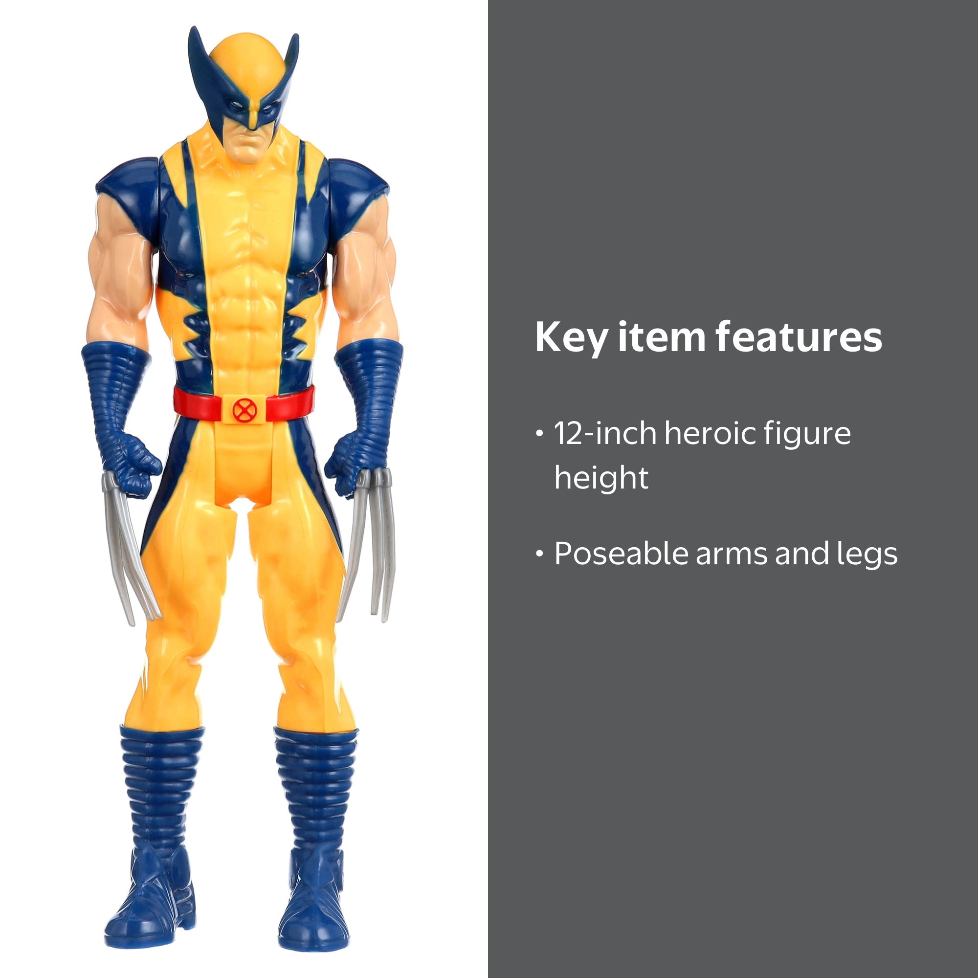 Hasbro Marvel Wolverine X Men 12 inch Action Figure, Titan Hero