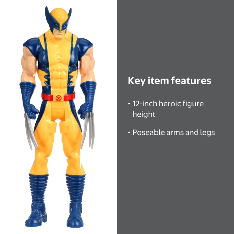 Hasbro Marvel Wolverine X Men 12 inch Action Figure, Titan Hero