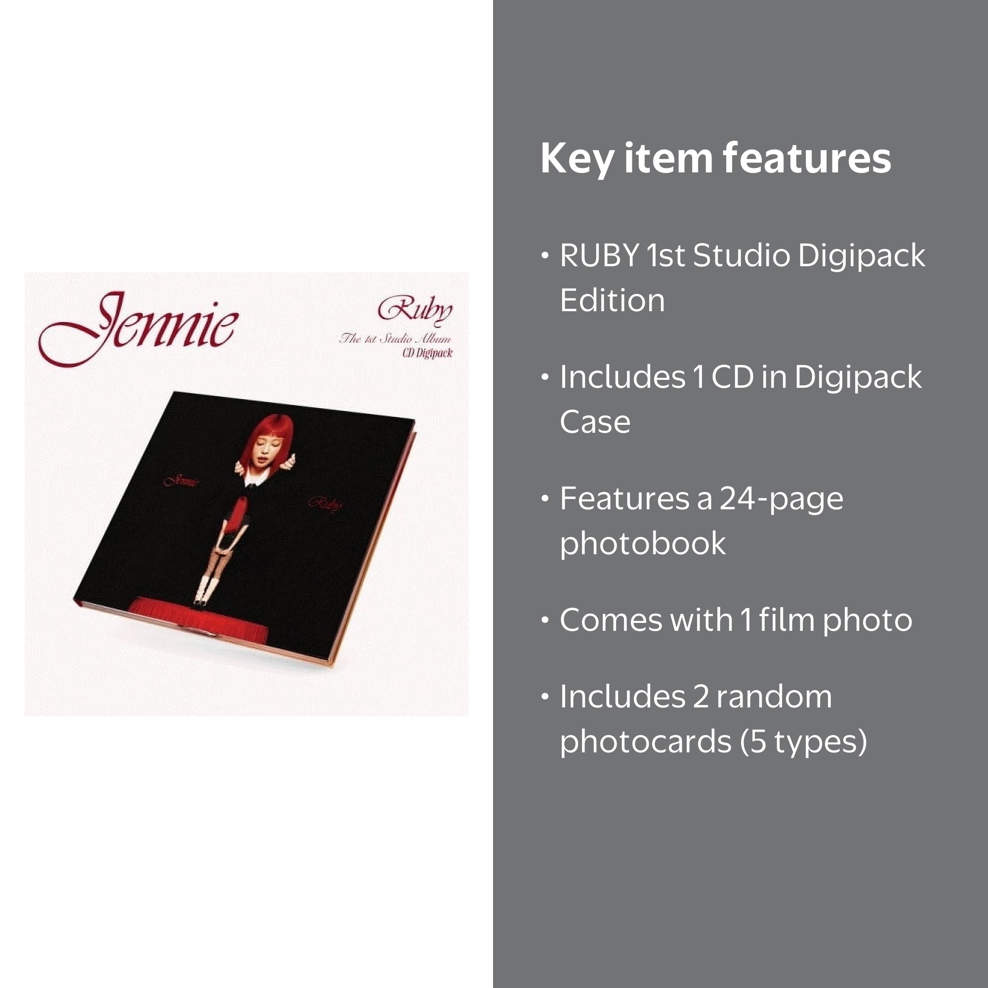 JENNIE - [RUBY] The 1st Studio Album CD DIGIPACK Version - Walmart.com