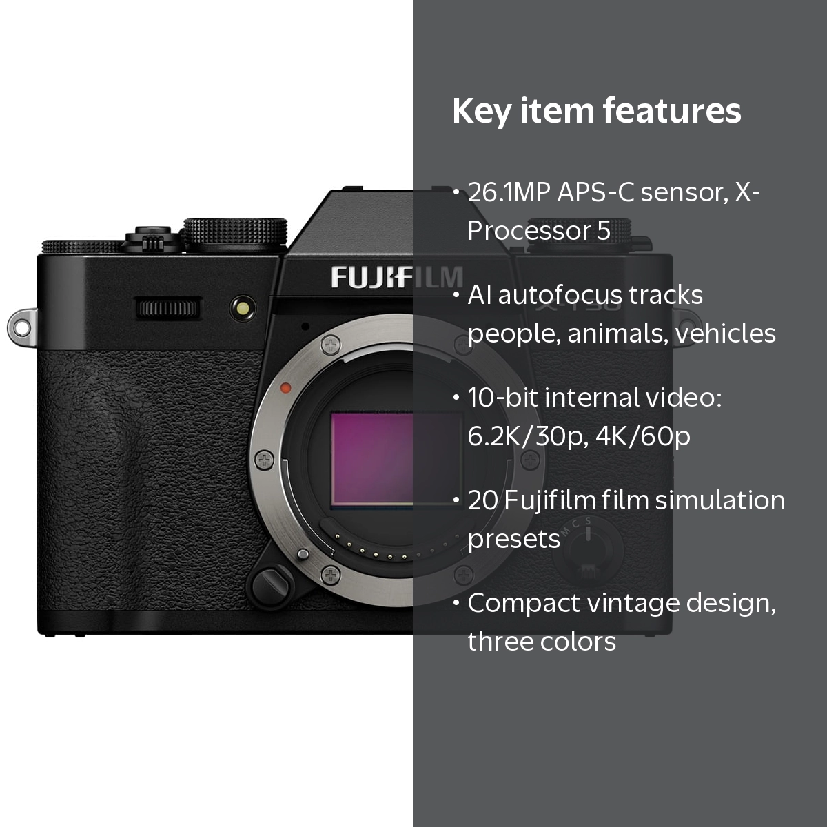 Fujifilm X-T30 III Mirrorless Camera Body, Black, 3 in - Walmart.com
