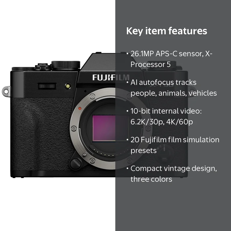 FUJIFILM X-T30 III Mirrorless Camera Body, Black - Walmart.com