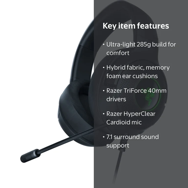 Razer, Gaming Headset, V3 X, Wired USB Type A Chroma RGB Black