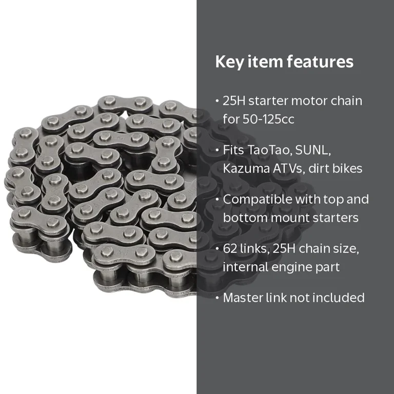 25H 62 Links Starter Chain for 50cc 70cc 90cc 110cc 125cc Chinese