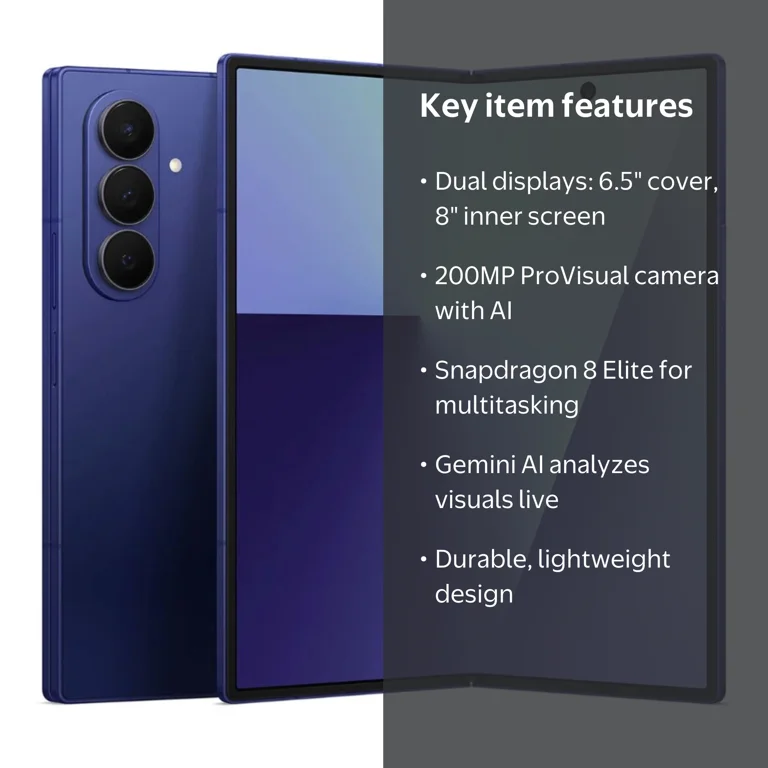 Restored Samsung Galaxy Z Fold7 5G 256GB - Unlocked - Blue Shadow