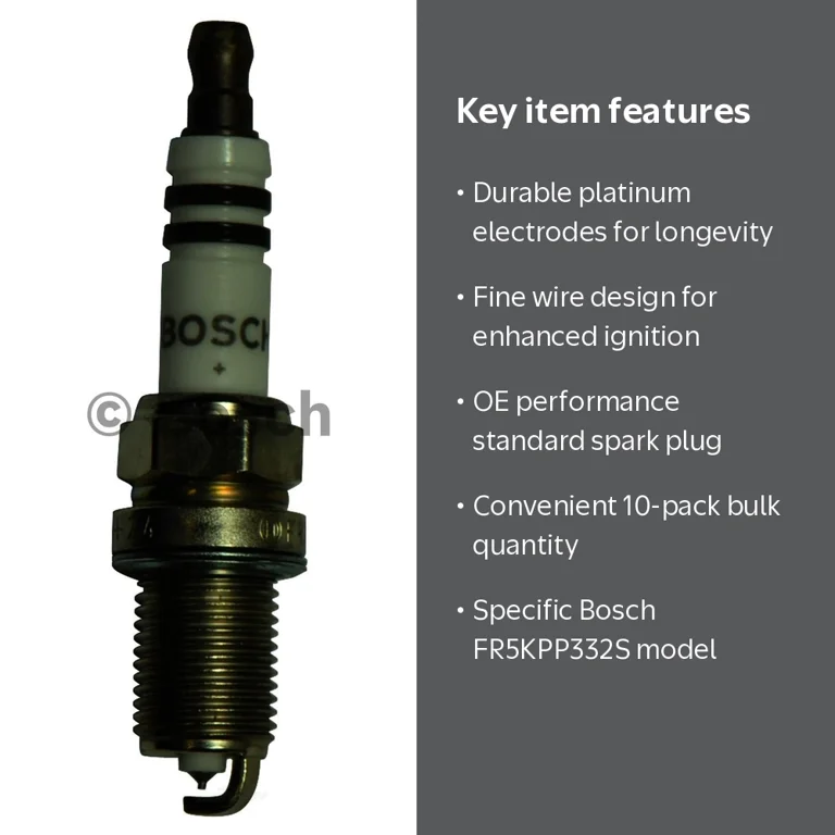 Bosch FR5KPP332S OE Fine Wire Double Platinum Spark Plug (10 Pack