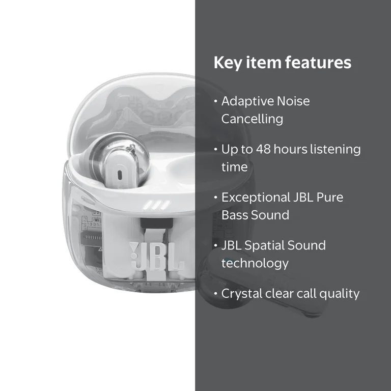 JBL Tune Flex 2 Ghost Edition, True Wireless Noise Cancelling