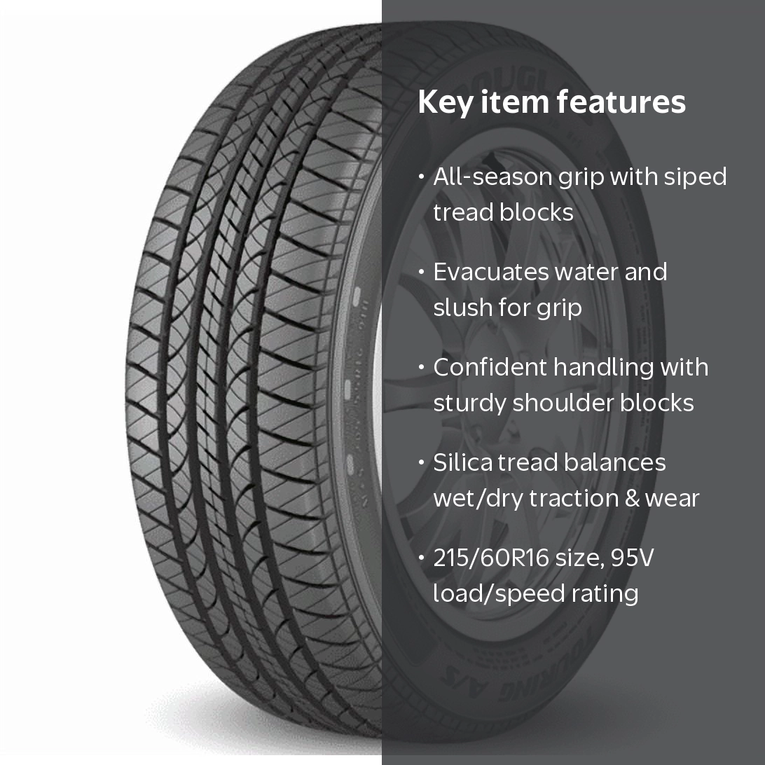 大竹215／60R16 Douglas Touring A/S 215/60R16 95V All-Season Tire - Walmart.com