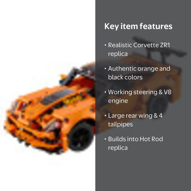 LEGO, Technic Chevrolet Corvette ZR1, Multicolor, 13.94