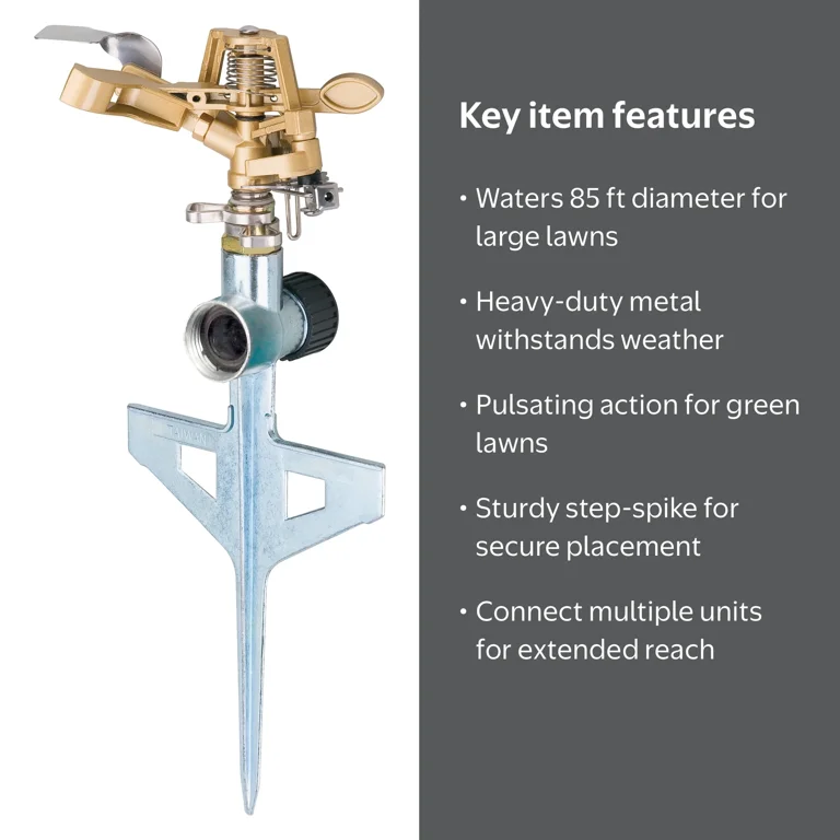 Melnor XT Heavy-Duty Pulsating Sprinkler with Step Spike - Walmart.com