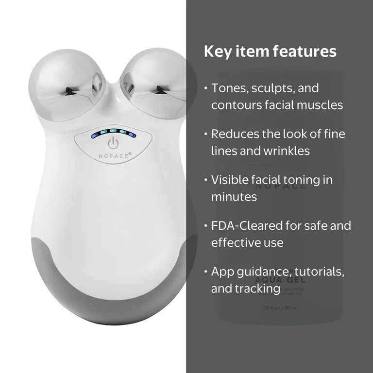 NuFACE Mini Facial Toning Device with Hydrating Aqua Gel - Walmart.com
