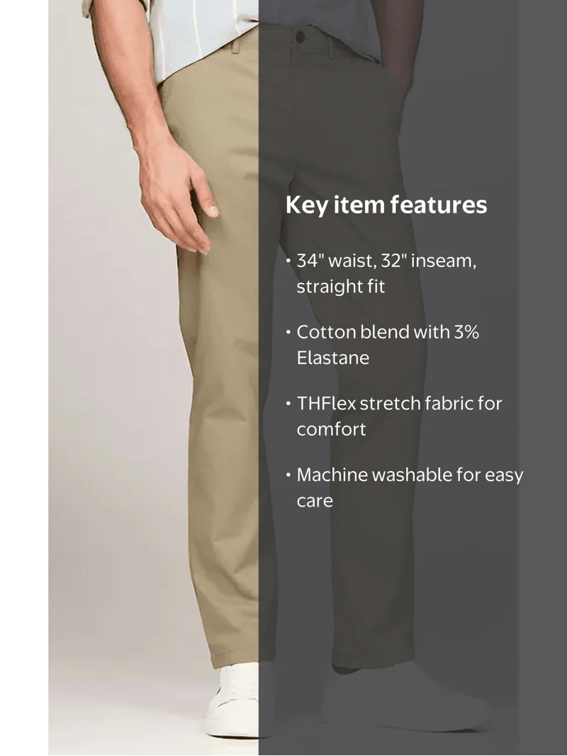 Tommy Hilfiger NEW VINTAGE KHAKI Men's Straight Fit THFlex Chino