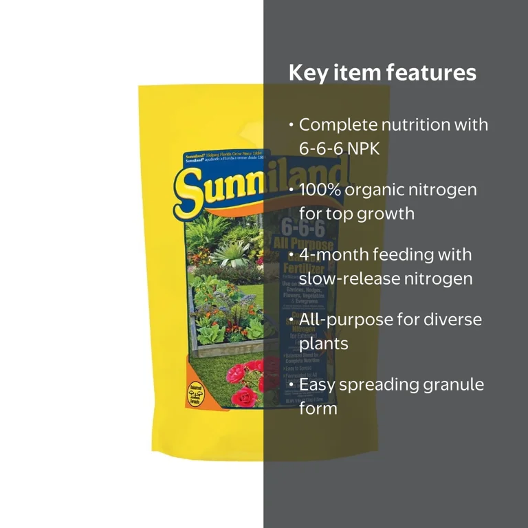 Sunniland, Organic All Purpose Fertilizer, 6-6-6, 5 lb - Walmart.com
