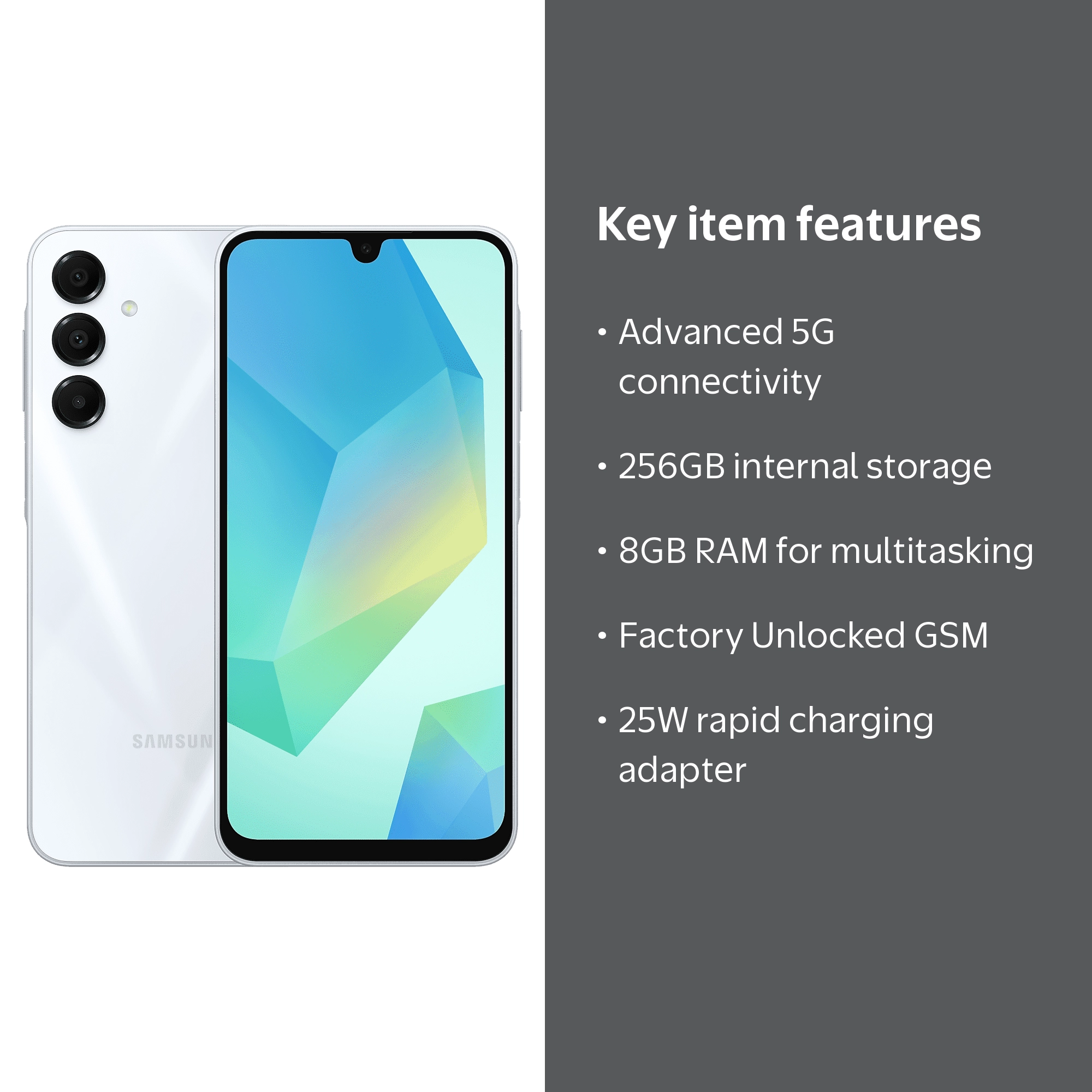 SAMSUNG - 【SIMフリー】Galaxy A16 8/256GB グレー【新品】最新｜快適 Samsung Galaxy A16 5G, 256GB 8GB RAM, Dual SIM, Factory Unlocked