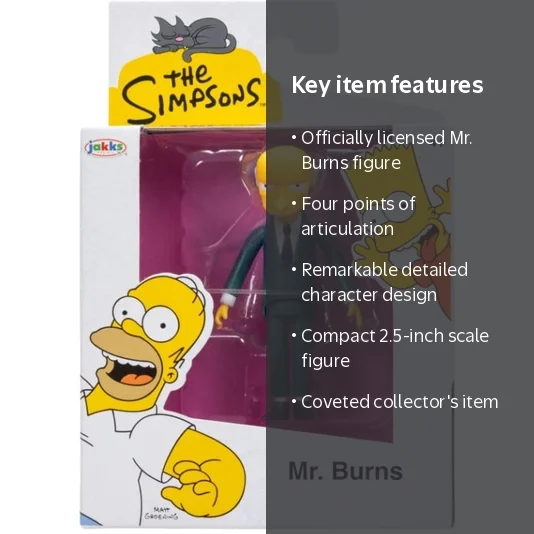 Jakks Pacific The Simpsons Wave 5 Mr Burns Mini Figure, 2.5-inch