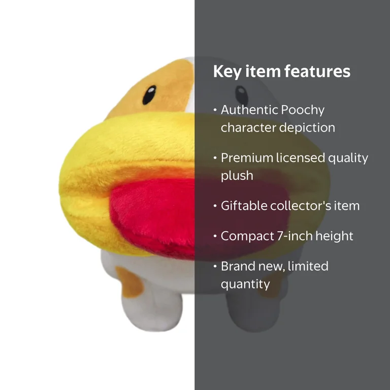 Poochy Yoshi - Super Mario Bros Stuffed Animal, 7