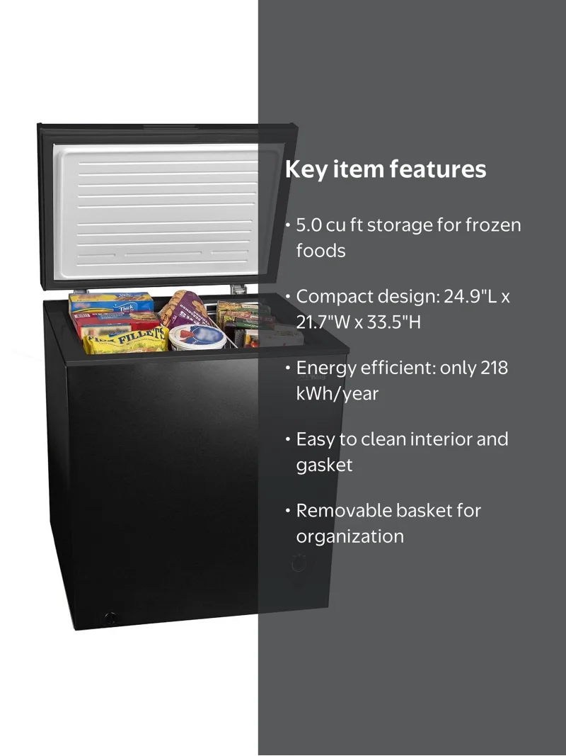 Arctic King 5 cu ft Compact Chest Freezer for Small Garage