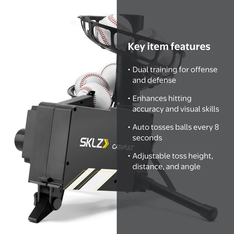 SKLZ Catapult Soft Toss Baseball Pitching Machine and Fielding