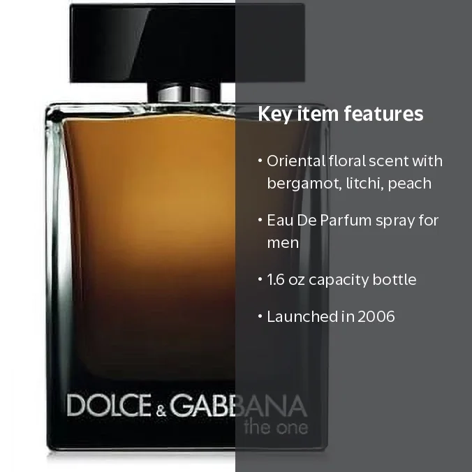 Dolce and Gabbana, The One Eau De Parfum Spray for Men, 1.6 oz