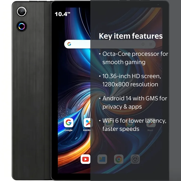 Android14 タブレット　16GB+128GB+1TB TF拡張 10.36'' Android 14 Tablet with 16GB RAM 128GB ROM 1TB TF Card