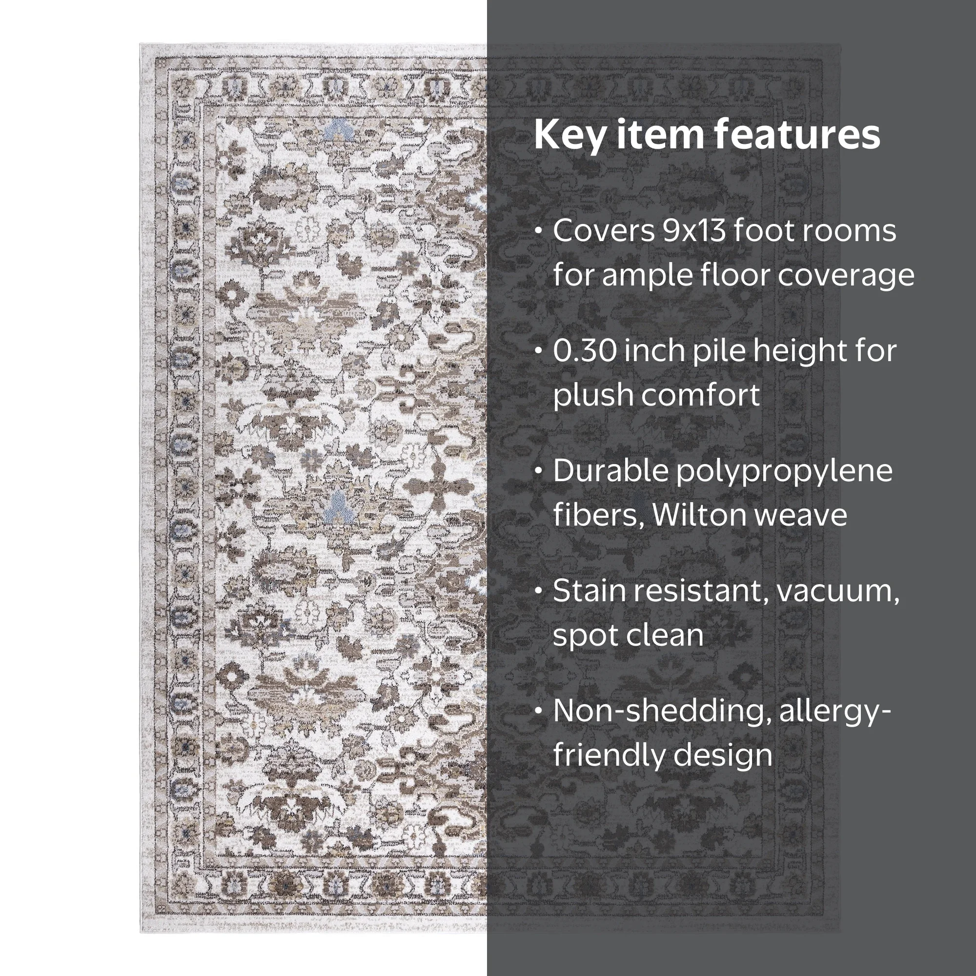 Gertmenian Alor Arcadia Traditional Oriental Ivory Indoor Area Rug