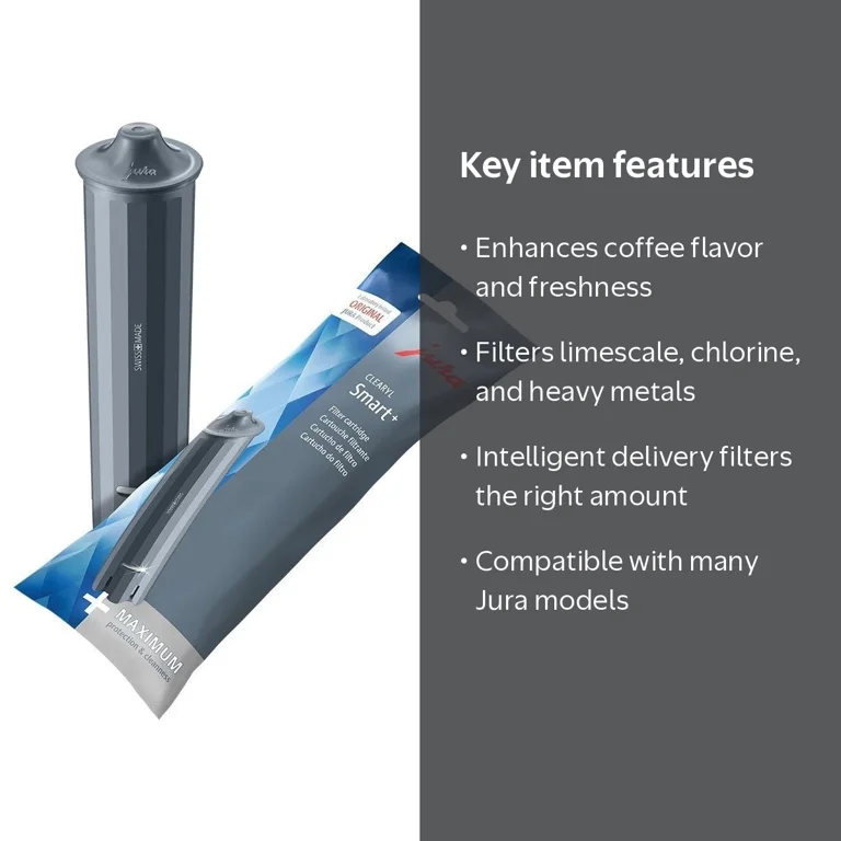 JURA, Clearyl Smart+ Filter, Gray, 1-Pack for Compatible Jura