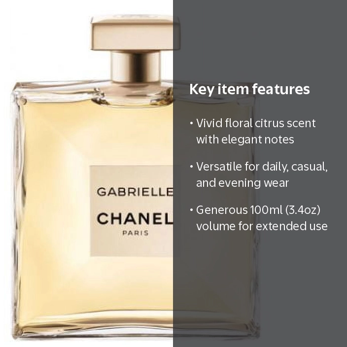 CHANEL, Eau De Parfum Spray, 3.4 oz, Floral Citrus Fragrance