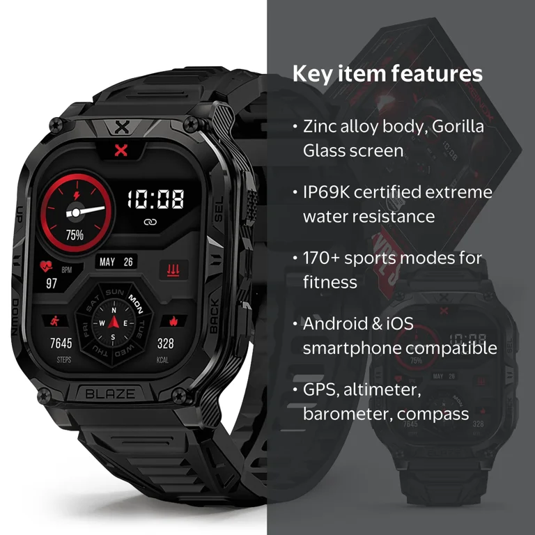 Free Shipping! Carbinox Smartwatch with GPS 170+ Sports Modes
