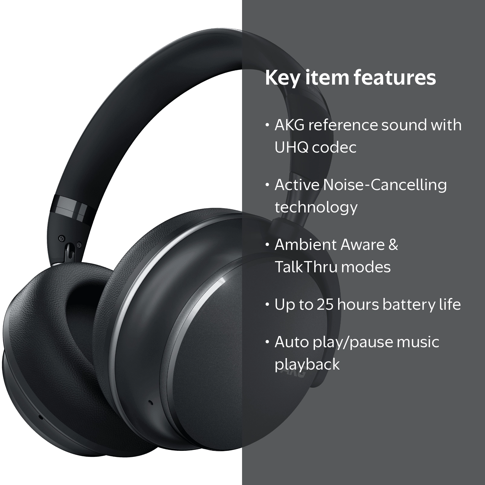 AKG Y600NC Over-ear Bluetooth Wireless Headphones with Noise
