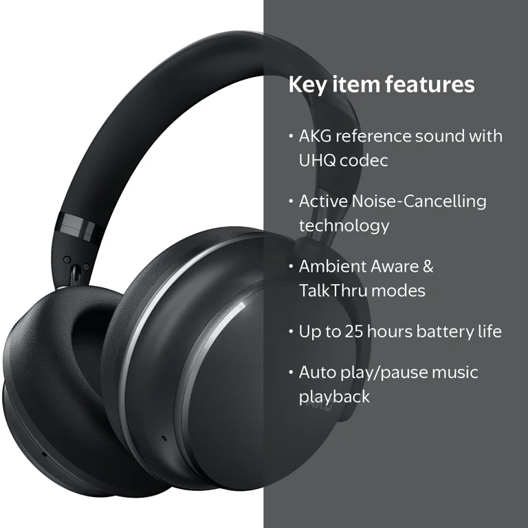 AKG Y600NC Over-ear Bluetooth Wireless Headphones with Noise