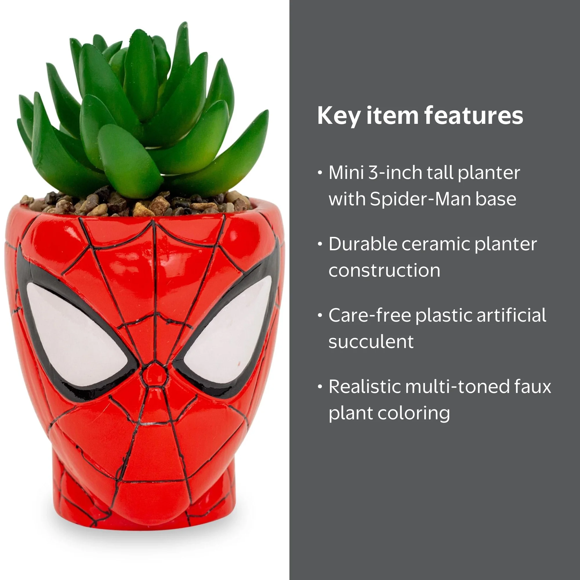 Marvel Comics Spider-Man 3-Inch Ceramic Mini Planter With Artificial  Succulent for Home - Walmart.com