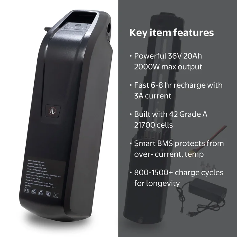 electric bicycle battery 36v TST 7.8A/10.4A 3.5kg Cell 36V 15Ah Battery