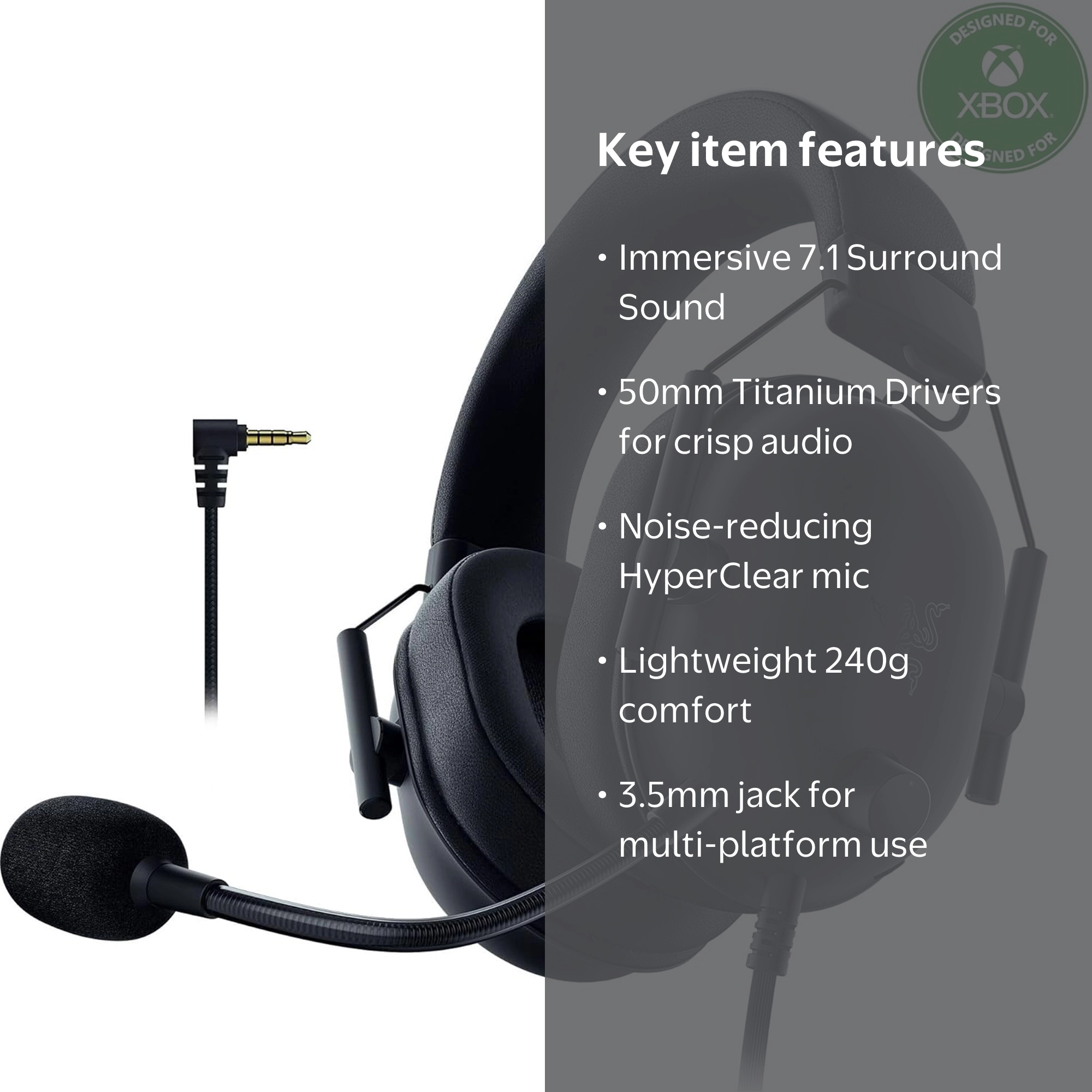 Free Shipping! Razer BlackShark V2 X Wired Gaming Headset for Xbox