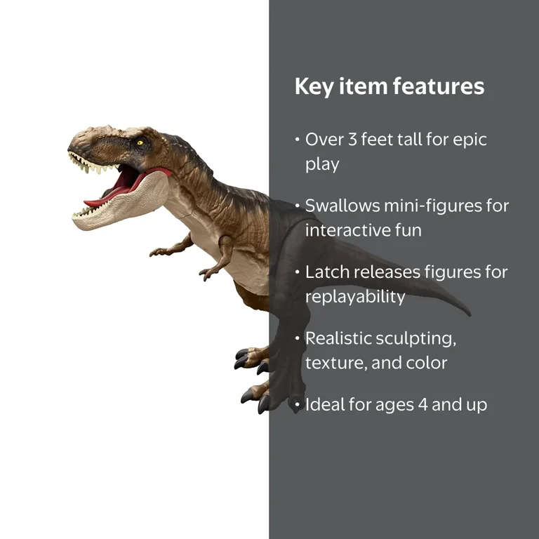 Jurassic World Dominion T-Rex Action Figure, Super Colossal
